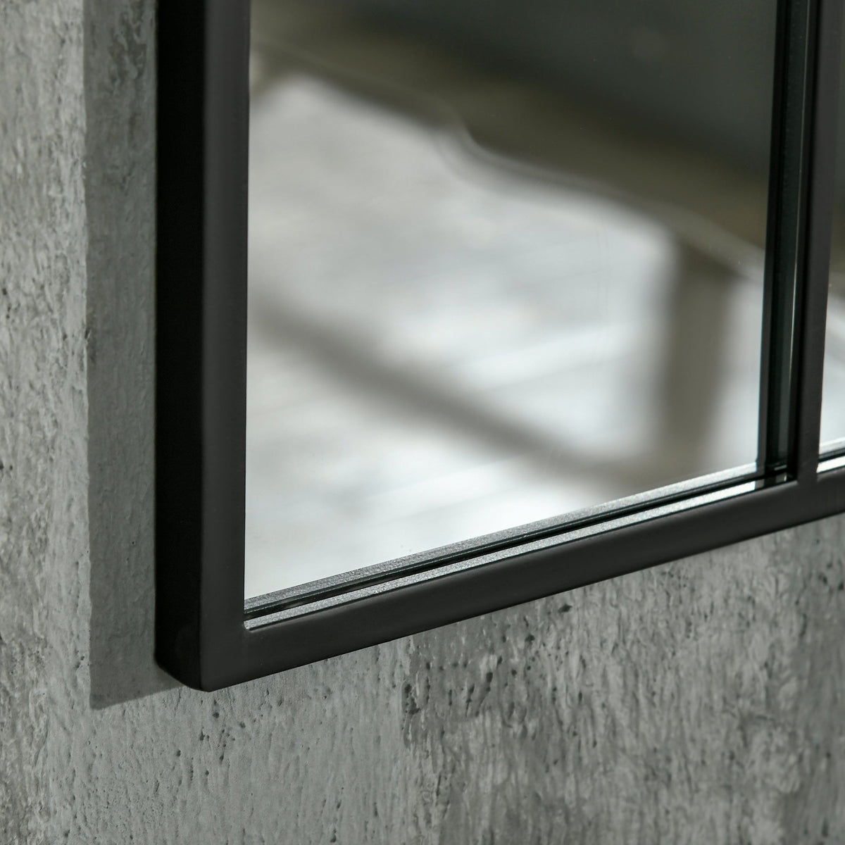 Window Mirror, Metal Frame, Black