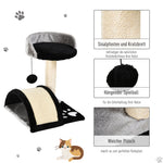 Cat Tree, Play Balls & Sisal Rope Scratching Posts, Black