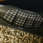 Cat Litter Box, Removable Tray with Sieve Mat & Scoop, Grey
