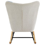 Rocking Recliner with Footstool and Upholstered Armchair, Patchwork Houndstooth Pattern