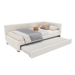 Daybed 90x200cm Rollaway Bed Minimalist Style - Beige