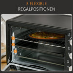 Mini Oven 21L, 3 Cooking Modes, 1400W, Black+Silver