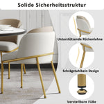 Chairs 4 Modern Angled Legs Adjustable Feet (Beige)
