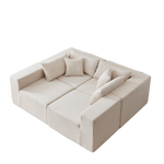 Modular L-Shaped Sectional Sofa 104-Inch 4-Piece - Corduroy
