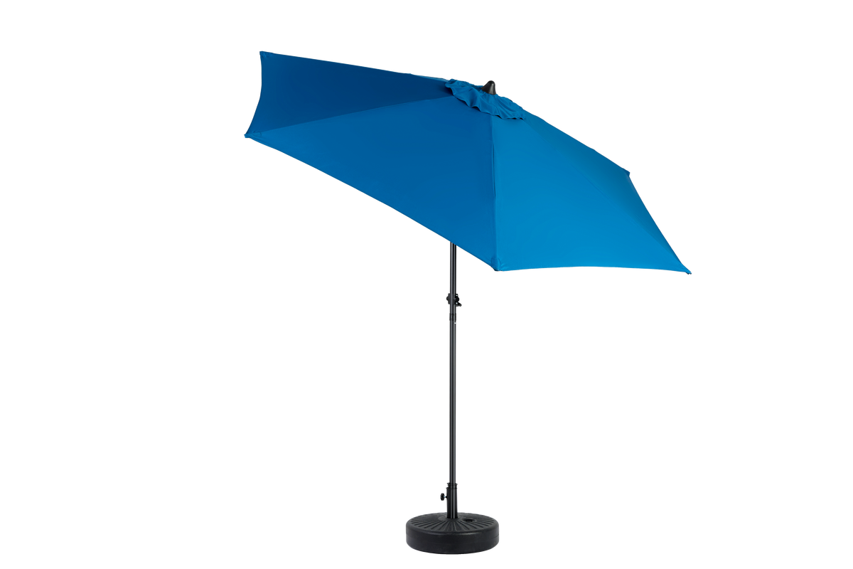Outdoor Umbrella 9 Ft Double Sided Rectangular with Crank, Blue