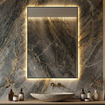 LED Bathroom Mirror 50x70 cm Anti-Fog Dimmable Silver Glass