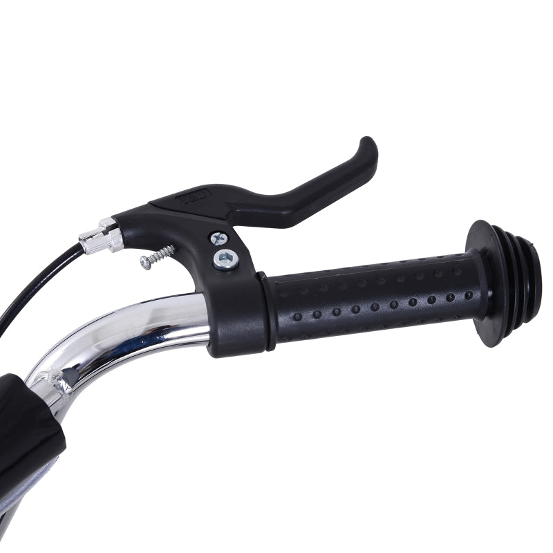 Children's Scooter 16/12 inch, Kick Scooter with Brakes, Black