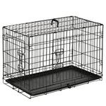 Dog Crate Transport Box, Foldable Metal, Black