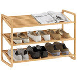 Bamboo Shelf 3-Tier Design 30 kg Load Capacity Wood