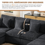 Modern Modular Chenille Sofa L-Shaped U-Shaped Detachable Footstool, Chenille Fabric