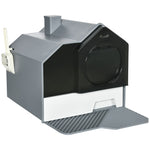 Cat Litter Box, Removable Tray with Sieve Mat & Scoop, Grey