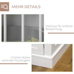 Dog Cage, Furniture with 3 Doors, 78 x 53 x 59.3 cm, White