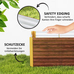 Raised Garden Beds Set of 2 Planters Weatherproof 120x60x60cm Galvanized Steel