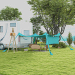 Sunshade Canopy, Waterproof 3x3x2m, Steel Poles, Fabric