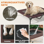 Outdoor Dog Bed, Roof Raised for Large Dogs, Coffee