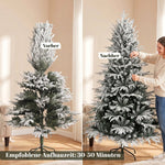Snow-Covered Christmas Tree, 180cm 1920 Tips, White