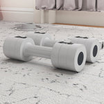 Dumbbells, Adjustable Weight, Plastic White