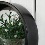 Flower Pots Set of 3 Wall Planters for Succulents & Cacti, Steel in Black