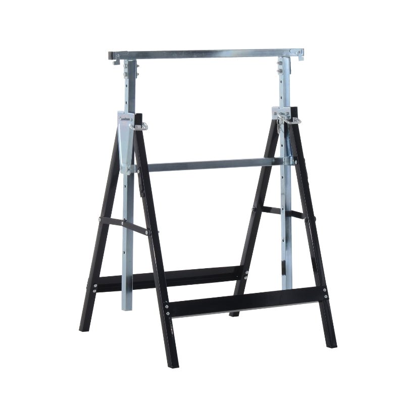 Scaffolding Trestle, Folding Height Adjustable 200 kg, Steel Black