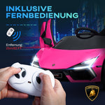 Electric Ride-On Car for Kids with Remote Control and Horn, Pink