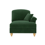 Windsor Cloud Sofa with Removable Ruffle Skirt and Cushion, Chenille Green