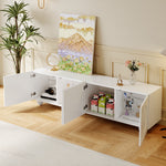 Modern Low TV Cabinet 180.5x38x50cm - White