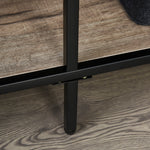 Freestanding Bookcase Industrial Style Sturdy 120x32x95cm Black Light Oak
