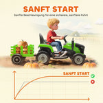 Electric Children's Tractor with Remote Control and Soft Start, Green