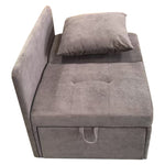 3-in-1 Convertible Sofa Bed with Adjustable Backrest and Cushions, Grey