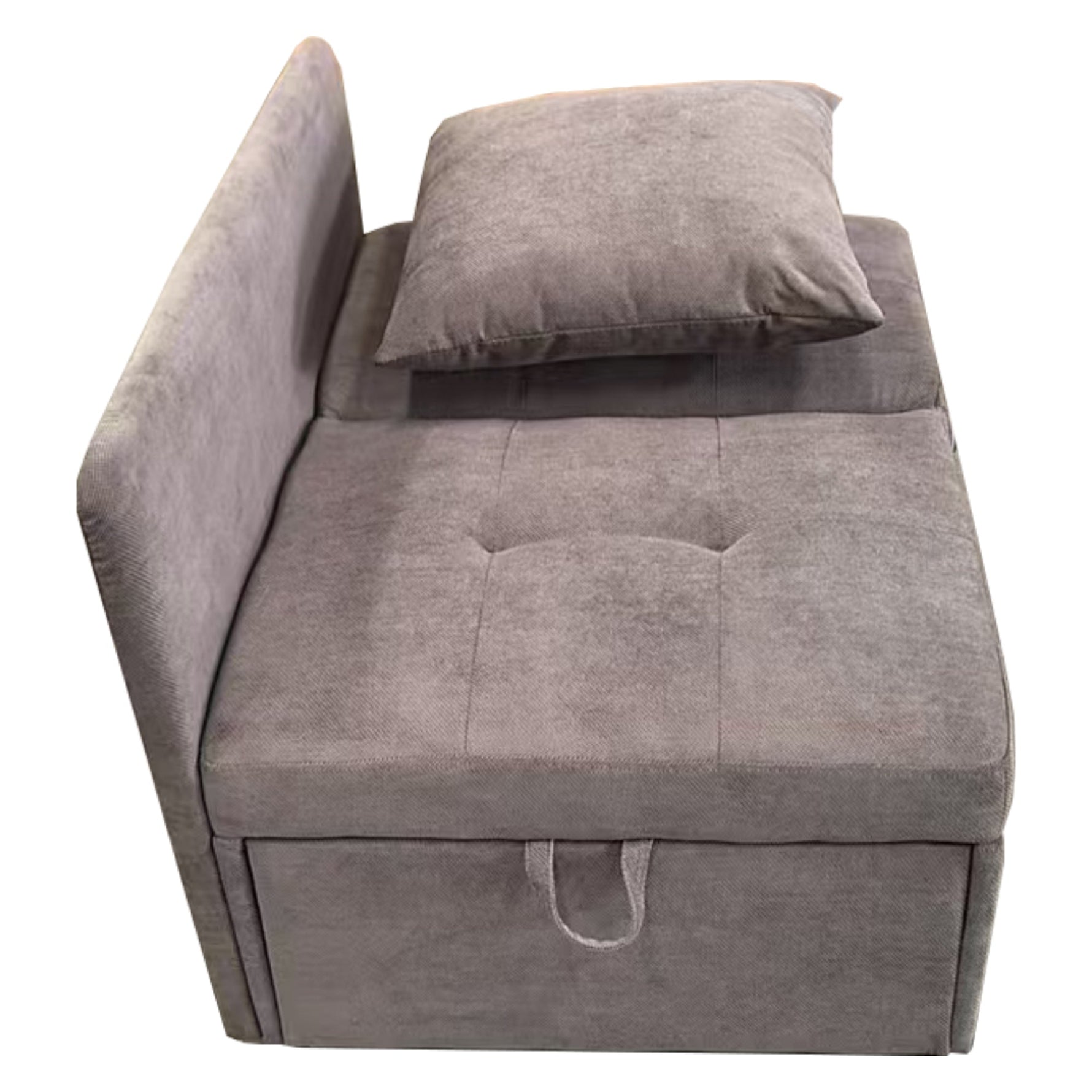 3-in-1 Convertible Sofa Bed with Adjustable Backrest and Cushions, Grey