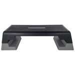 Adjustable Fitness Step Platform for Aerobics and Strength Training, Non-slip, Gray