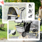 Dog Cart Buggy Lightweight Foldable Travel, Silver