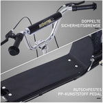 Children's Scooter 16/12 inch, Kick Scooter with Brakes, Black