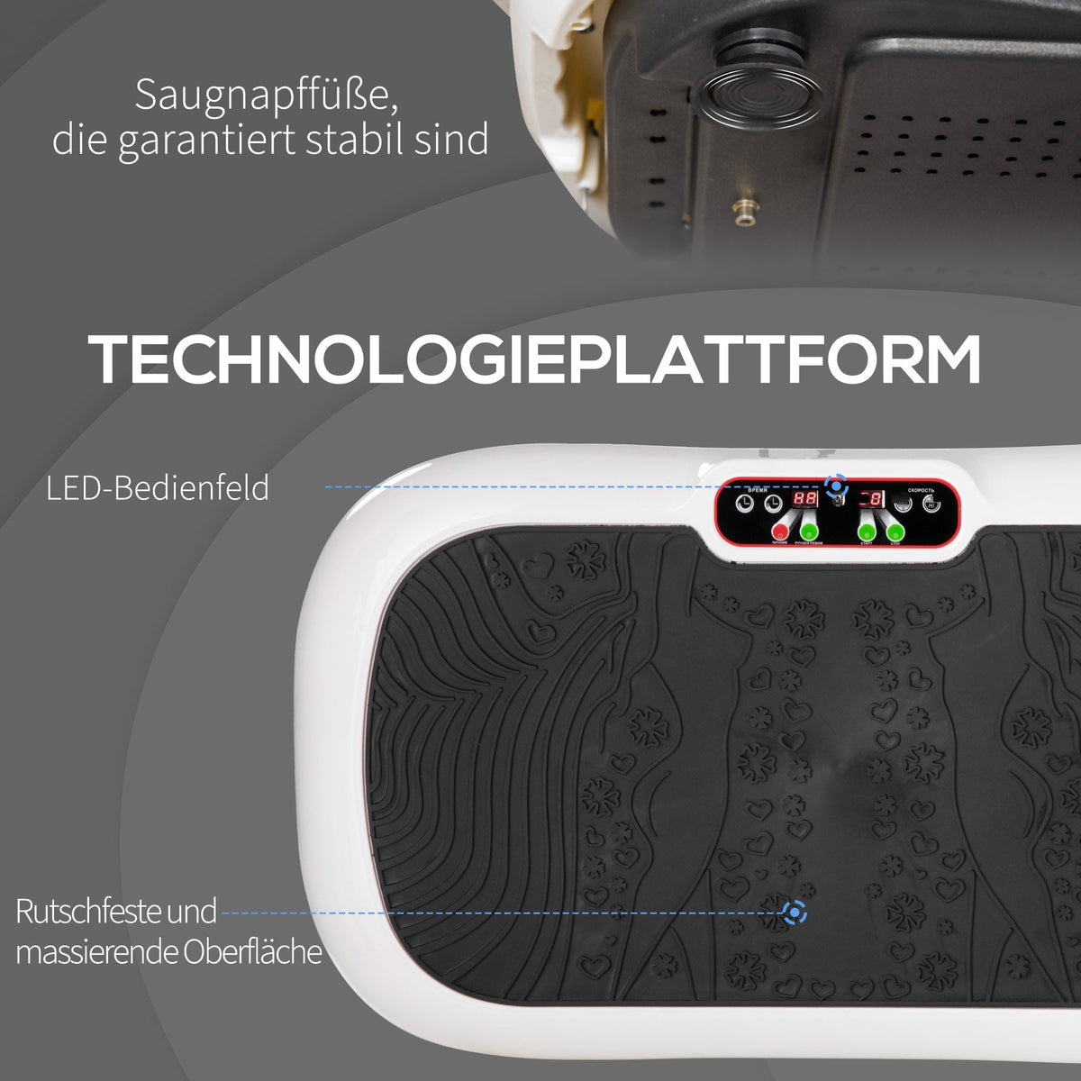 Vibration Plate, 99 Levels, 2 Fitness Bands, 200W