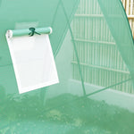 Greenhouse with Roller Door, 2 Windows, Steel, Green