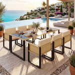 6-Person Garden Dining Set with Armchairs, Polyrattan