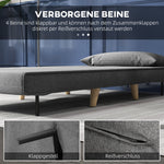Small Single Sofa Bed, Folding Adjustable Backrest, Grey