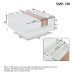 Coffee Table, Square with Extendable Top & Hidden Storage, White High Gloss