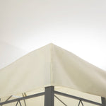 Replacement Roof for Metal Gazebo 4x3m with Leakage Opening - Cream-White Polyester