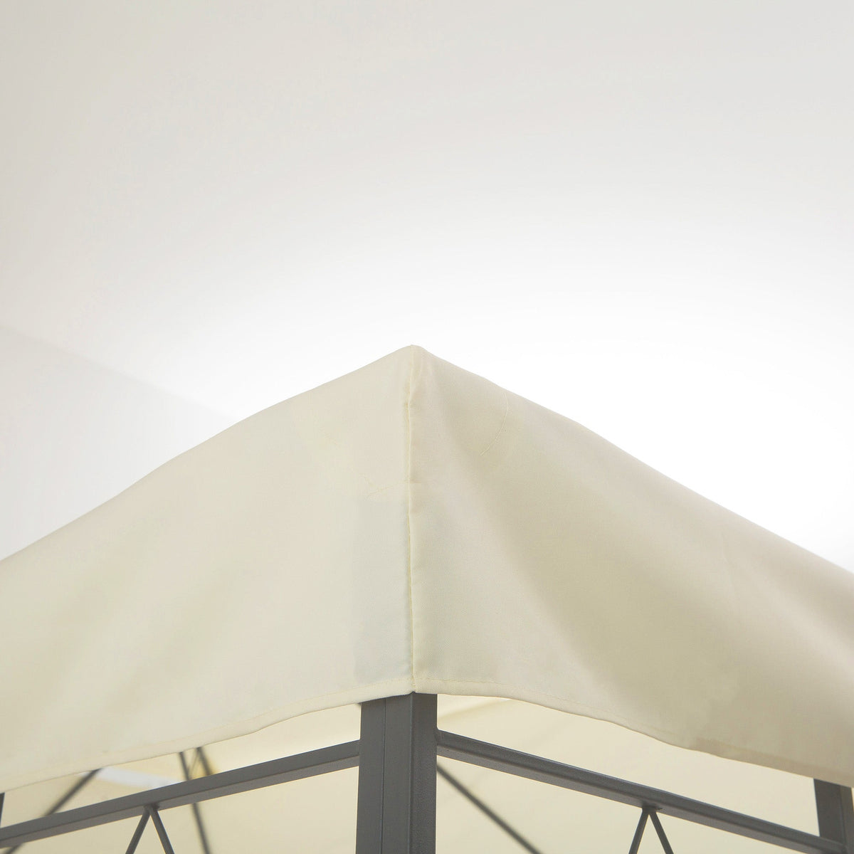 Replacement Roof for Metal Gazebo 4x3m with Leakage Opening - Cream-White Polyester