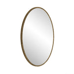 Iron Art Oval Retro Mirror, Wall Hanging, Gold