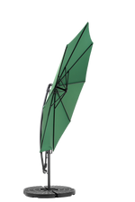 14.8 Ft Double Sided Outdoor Umbrella, Rectangular Large with Crank, Dark Green