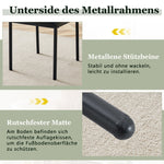 Set of 4 Dining Chairs with Vertical Embossing and Metal Legs, Black PU