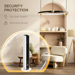 Fan Heater, 2200W Electric with Remote Control, White Black ABS PA