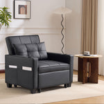 Sofa Bed, 3-in-1 Pull-Out with Cup Holders & USB Port