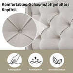 Hydraulic Upholstered Bed, Single 90x200cm with Storage, Light Grey Cotton