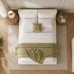 Upholstered Double Bed 160x200cm, Slatted Base, Beige Chenille
