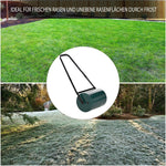 Lawn Roller Garden Roller with U-Handle, 31cm Diameter, 30cm Working Width, Metal Green