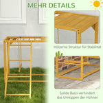 Chicken Play Frame, Playground with Swings and Ladder for 3-4 Chickens, Natural Wood