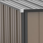 Tool Shed with Pent Roof, 1.34 m², Galvanized Steel, Brown